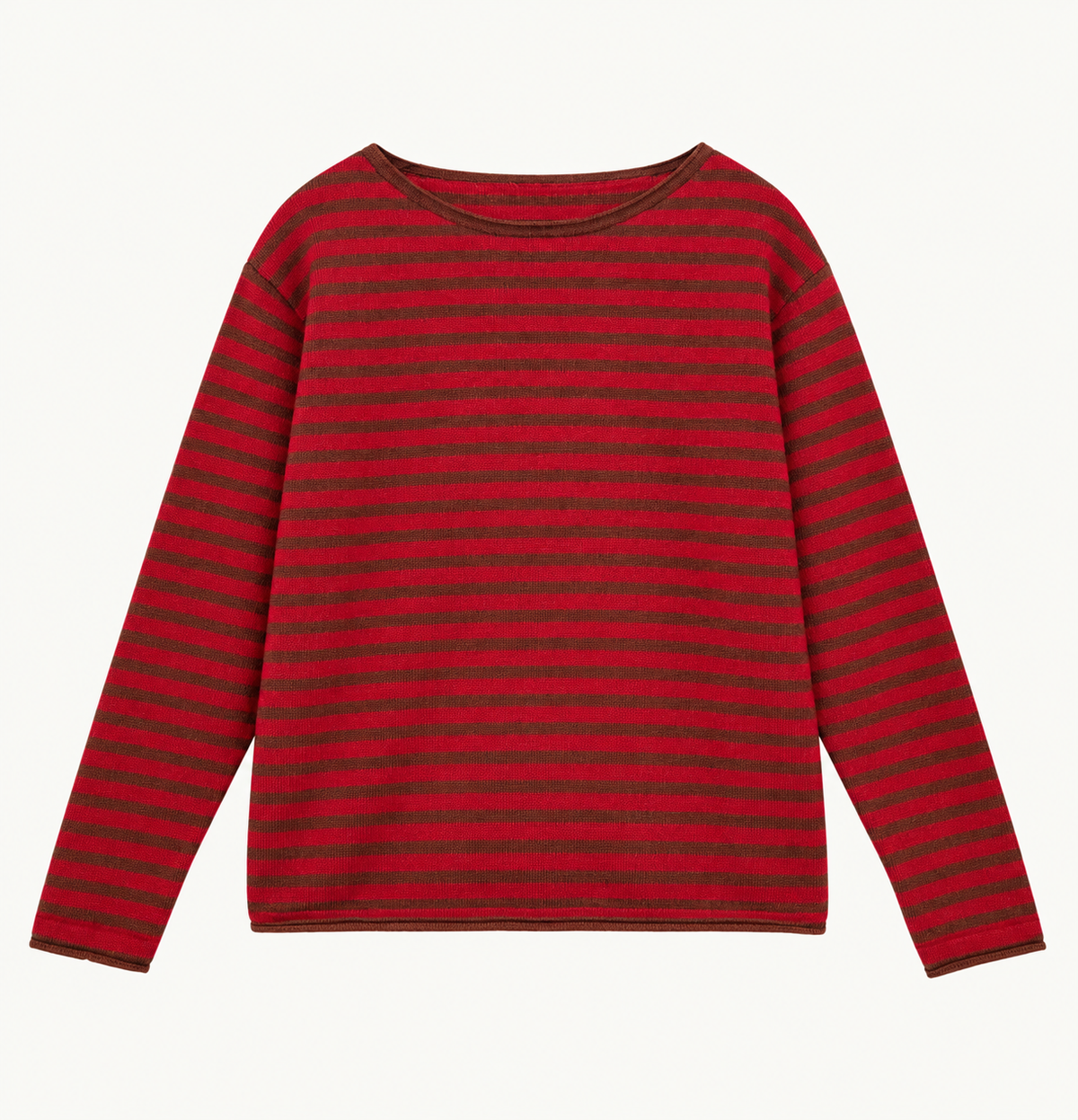 Maglione a righe - ROSSO/MARRONE