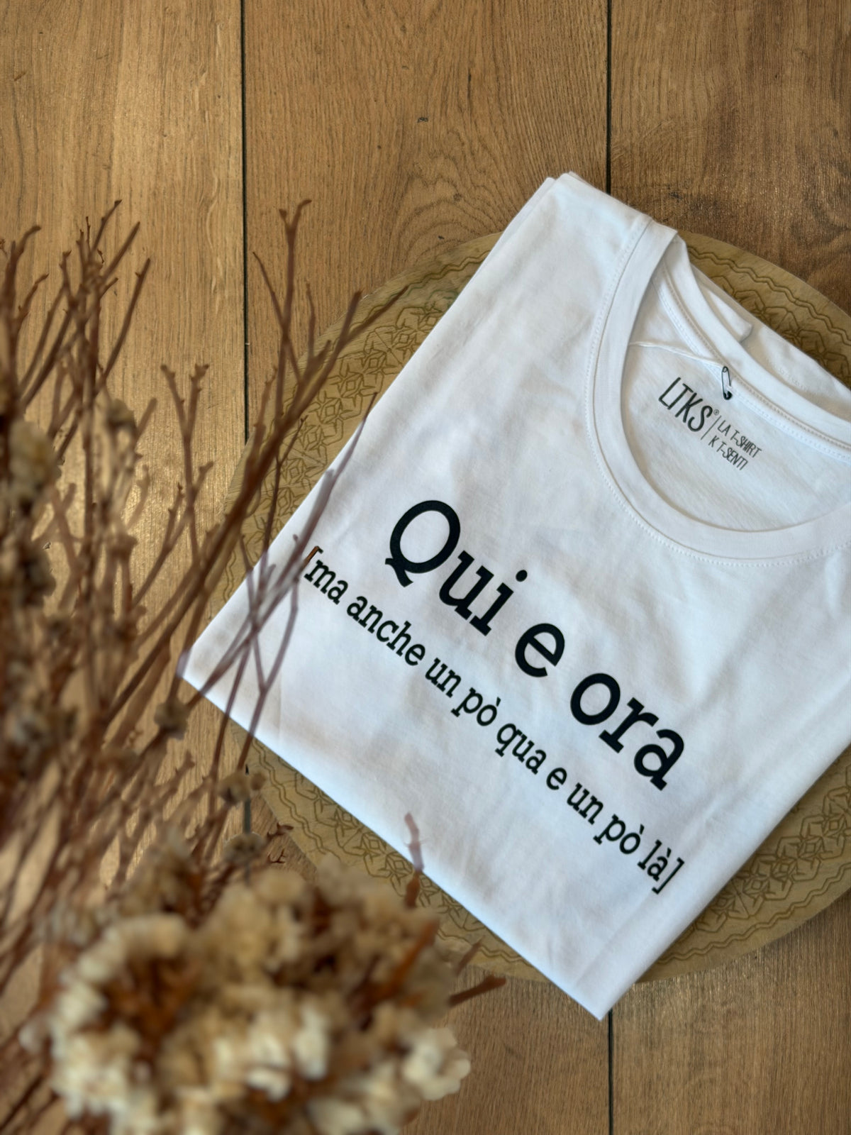 T-shirt qui e ora - BIANCO