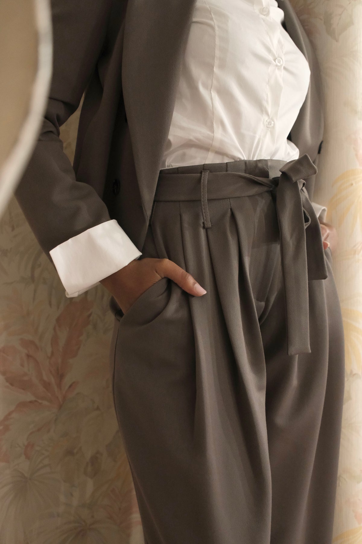 Pantalone ampio - FANGO