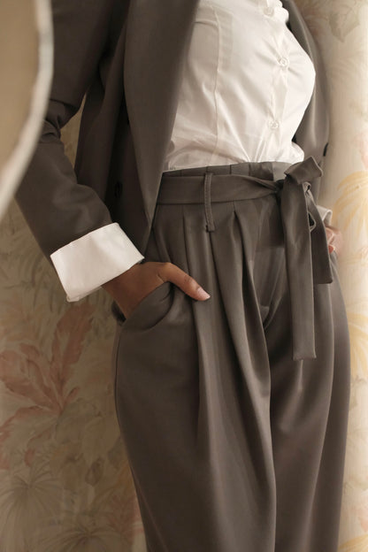 Pantalone ampio - FANGO