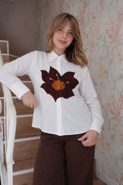 Jeans a palazzo - MARRONE