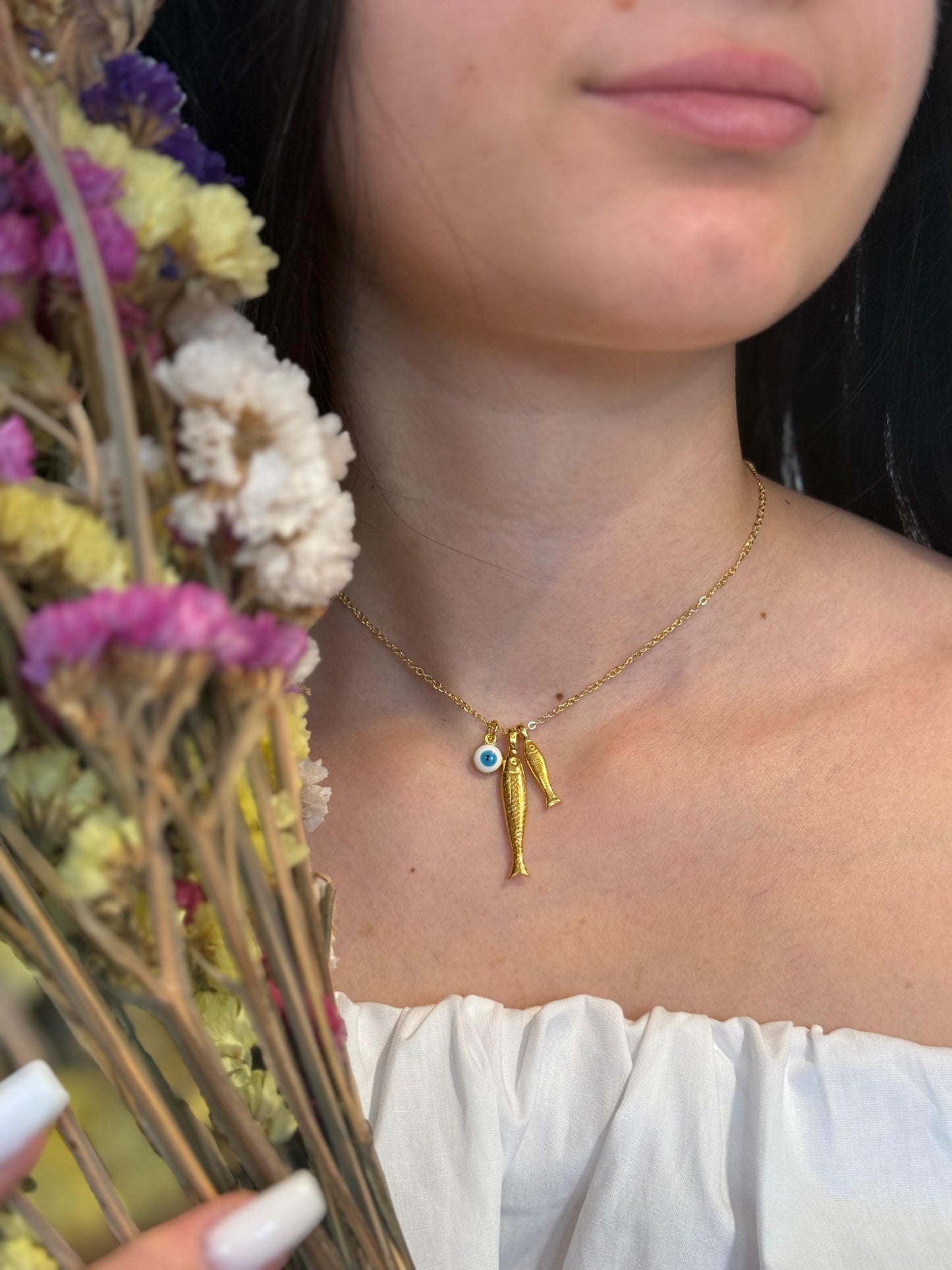 Collana con ciondolo a forma di pesce - ORO