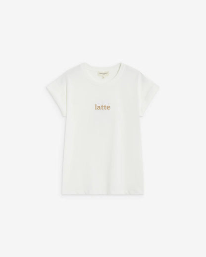 T-Shirt stampa latte - AVORIO