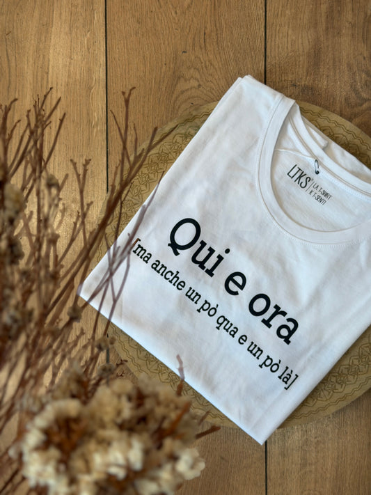 T-shirt qui e ora - BIANCO