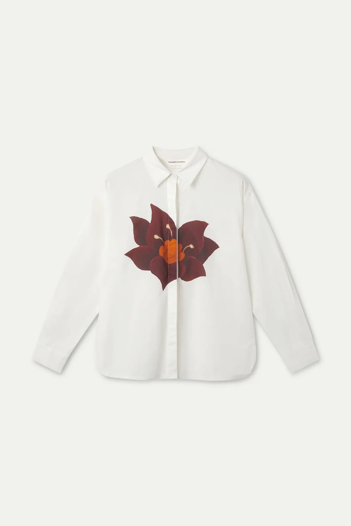 Camicia stampa fiore - BIANCO