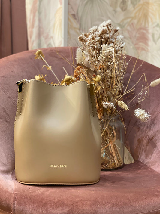 Borsa NITA in pelle liscia - SABBIA