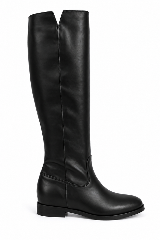 Stivali Helena in vera pelle basic - NERO