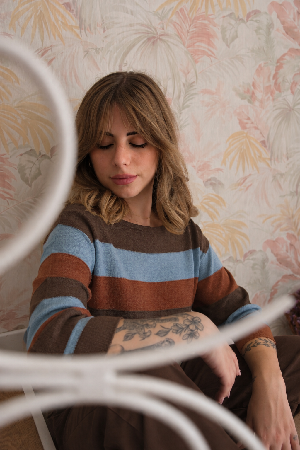 Maglione tre colori - RUGGINE