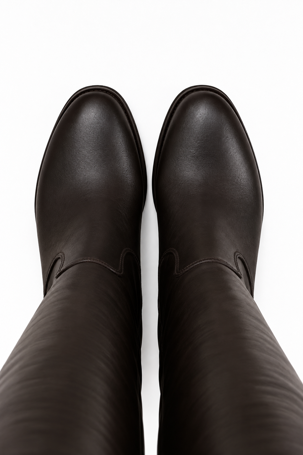 Stivali Helena in vera pelle basic - TESTA DI MORO