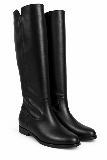 Stivali Helena in vera pelle basic - NERO