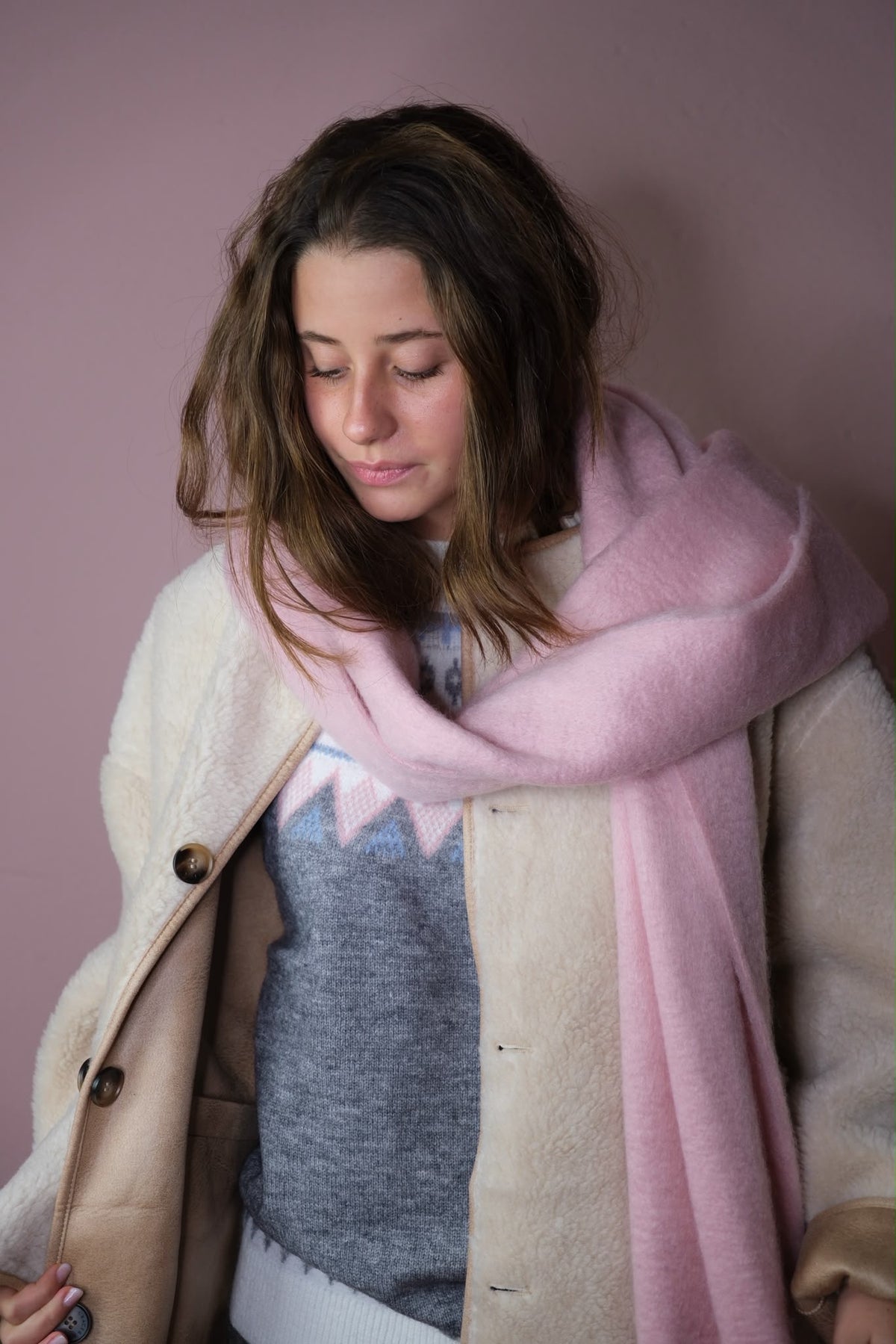 Maglione fantasia geometrico - GRIGIO