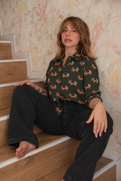 Jeans con tasche a cuore - NERO