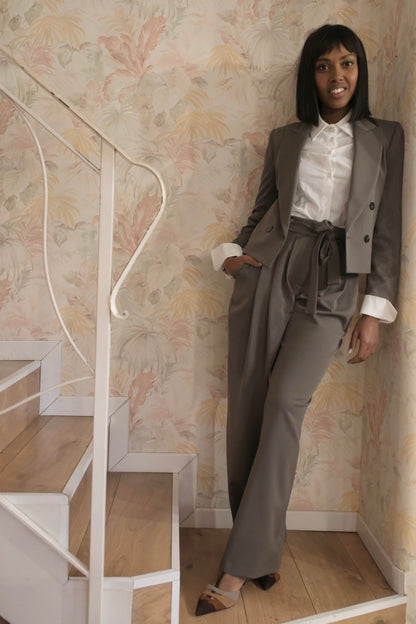 Pantalone ampio - FANGO
