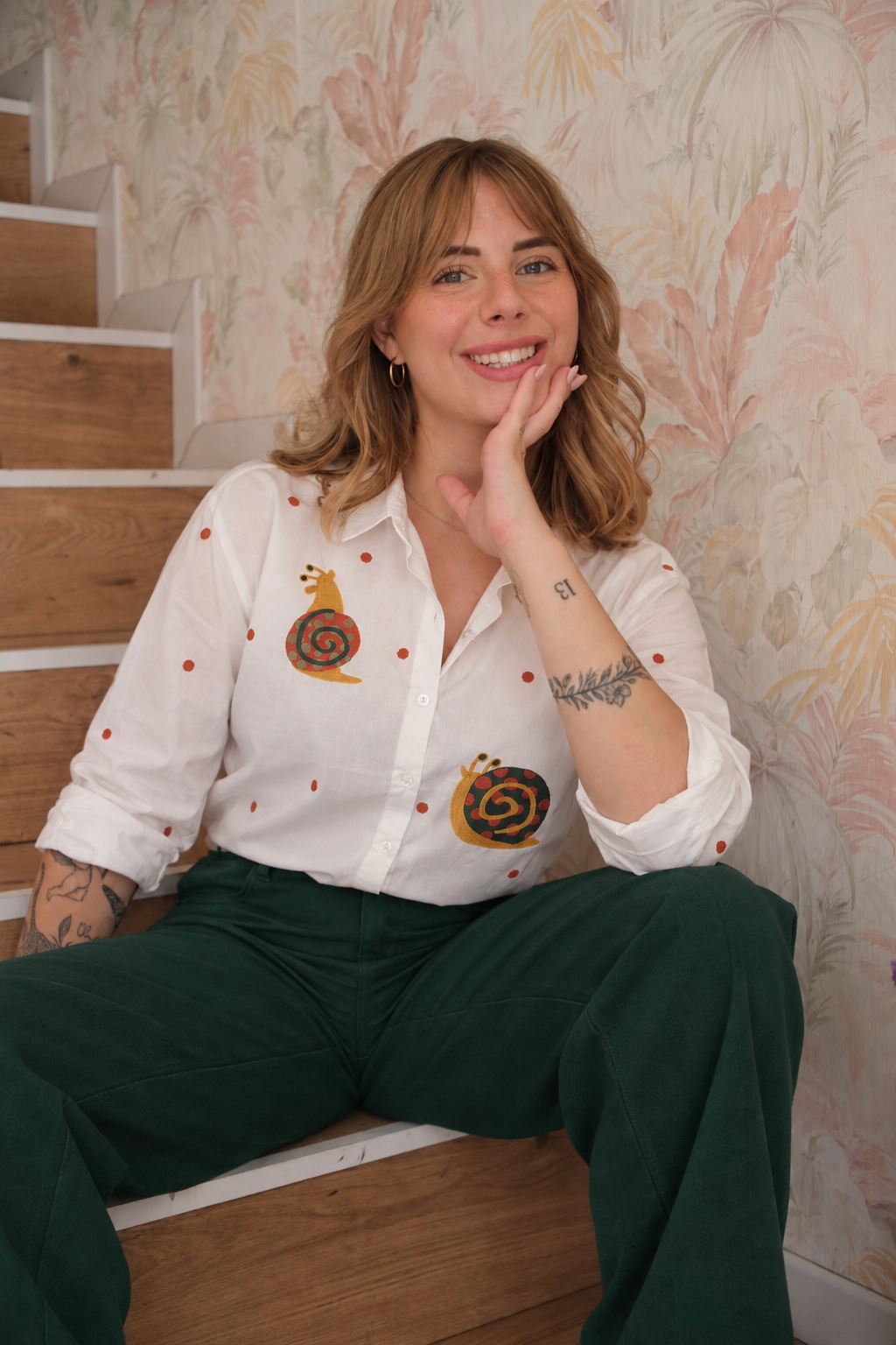 Jeans a palazzo- VERDE