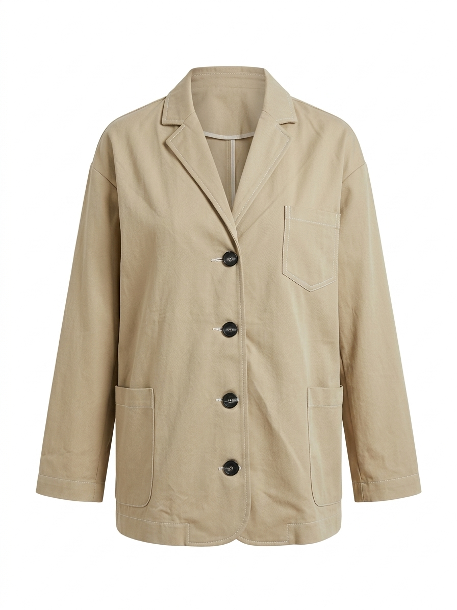 Giacca in tessuto - BEIGE